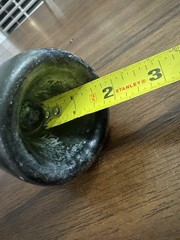 RARE 1840&rsquo;s Hand Blown Green Champagne Wine Bottle 10&Prime; x 2 3/4&Prime;