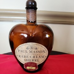 VTG Paul Masson Sherry Bottle Heart-Shaped Cuvee No. 102C California Rare Cream