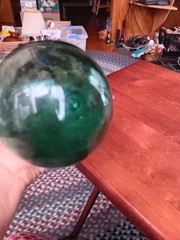 Vintage Rounded Bottom Hand Blown glass Wine Bottle. (1835)