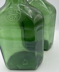 Vintage TAYLOR Dry Sherry Wine Bottles (2) Dark Green Hammondsport NY New York