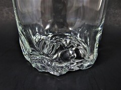 Empty Languedoc Rose Wine Bottle Crystal Clear Rose Embossed Bottom 13 Inch
