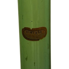 Vtg Italian Green Glass 45.5” Tall Chianti Wine Bottle Decanter MCM W/ Stickers