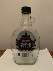 Lot of 3 Maple Syrup Bottles /Jugs w/ Loop Handles & Plastic Caps 12.5 oz/375mL