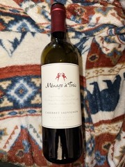 Menage a Trois Cabernet California Red Wine Bottle 2022 Empty