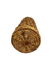 Vintage Woven Wicker Wine Bottle Glass Jug Rustic Handmade 1L Decor
