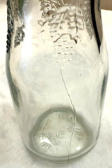 VTG 1989 JFJ Winery🍇-Ceres, Cali.-Half Pint-Clear Glass Grape Wine Bottle-Empty