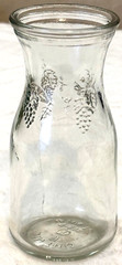 VTG 1989 JFJ Winery🍇-Ceres, Cali.-Half Pint-Clear Glass Grape Wine Bottle-Empty