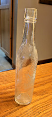 Garrett & Co Virginia Dare wine bottle New York Clear Glass 2/5 Pint Embossed
