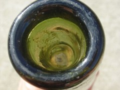 Antique Vtg Olive Green Glass French Wine Bottle Lot Deep Well Hand Applied Top