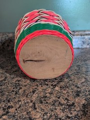 Watermelon Collector Viresa Wicker Vintage Wood Bottom Jug