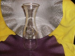 NEW GLASS CARAFE HALF LITER 9-1/2&Prime; HIGH WATER wine BOTTLE NEW IN BOX