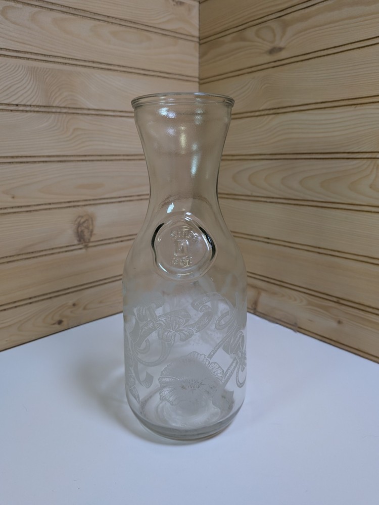 Vintage Paul Masson Norman Kosarin Wine Decanter Carafe Etched Glass 1989