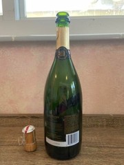 G.H. Mumm Empty Champagne Bottle 12” Green Red Gold Classic with original cork
