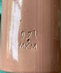 Vintage MKM German Pink Stoneware Wine Bottle