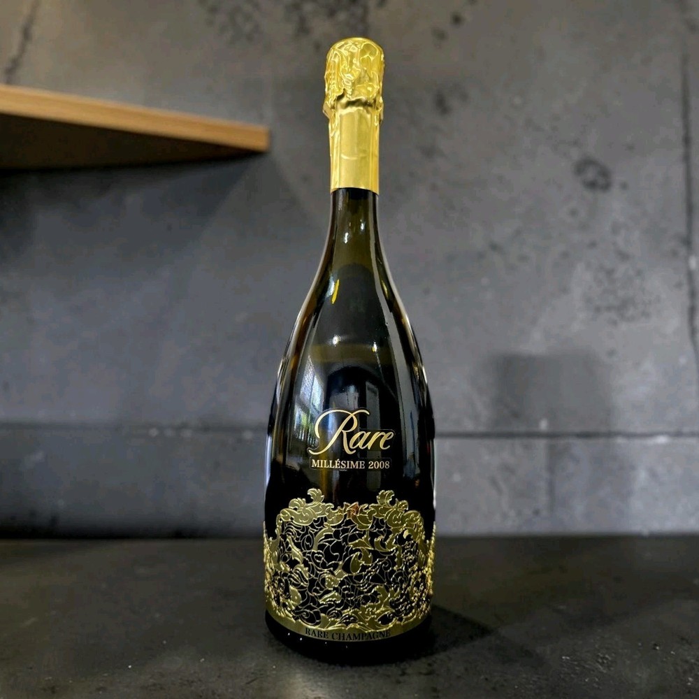​Rare Champagne Millesime 2008 Empty Bottle 750ml Sealed Gold Tiara Bar Decor