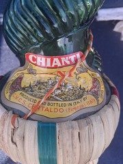 Vintage Awesome 1 Quart 16 1/2&Prime; Tall MCM 1960&rsquo;s Chianti Wine Bottle Free US Ship