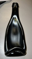 PRESSED GLASS WINE BOTTLE UNIQUE PRESS SMUSHED GLASS