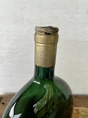 Green Glass Mateus Rose Wine Bottle 1 Pint (Empty & Label Missing) 8”x6” Inch
