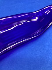 Melted Slumped Wine Bottle – Blue