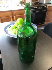 Segesta Vino Generoso di Sicilia 1 gallon green glass wine bottle