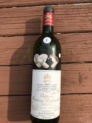 Chateau Mouton Rothschild Pauillac 1986 Empty Bottle No Cork