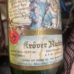 1979 Mehringer Zellerberg Auslese Mosel Saar Ruwer empty Wine Bottle W Germany