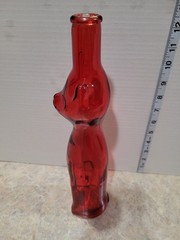 Moselland Riesling Tall Red Cat Wine Bottle