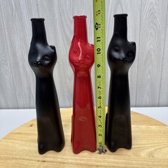 Happy Cat Wine Bottles Lot Of 3 Rheinhessen Riesling Empty