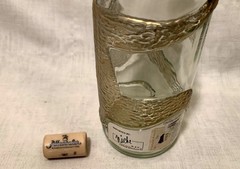 Vintage Affentaler Riesling German Wine Bottle Embossed Gold Monkey Design, Cork