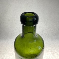 Vintage French Antique Green Glass Wine Bottle Circa 1920 – Empty Bottle 6.5&Prime; H