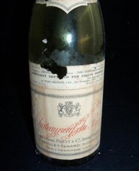 Chateauneuf Du Pape Paquet 1961 ~Empty No cork