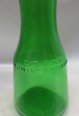 Vintage 1970s M. Lamont Vineyards Green Glass Wine Bottle 2/5 Pint