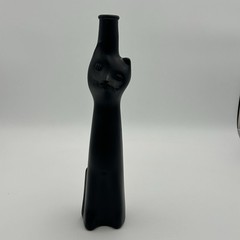 2017 Rheinhessen Moselland Wine Bottle Happy Cat Black Matte Empty 13&Prime; Germany