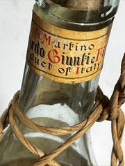 VINTAGE Empty 1969 Chianti Wine Bottle With Rattan Wrap 9.5” Bottle!