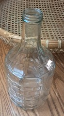 Vtg Euc MOGEN & DAVID 1 GALLON Clear GLASS WINE BOTTLE MD 20/20 – Star Of David