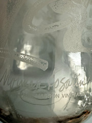 Vintage 1989 Paul Masson Norman Kosarin Wine Decanter Carafe Etched Glass