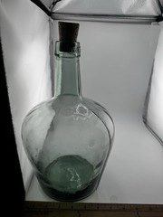 Vintage VIRESA Green Blue 12&Prime; Wine Glass Bottle Good