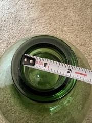 🇺🇸Demijohn 56 Wine Carboy Huge Green Glass Bottle 25.5&Prime; Tall 17.5&Prime; Wide🇺🇸