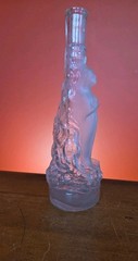 Vtg Jeanne D Arc Glass Hand Made Water/ Wine / Spirit Bottle Depose France