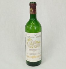 rare Chateau de Cadillac Rare 1988 French Bordeaux Wine Empty bottle man cave