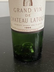 Grand Vin De Chateau Latour Premier Grand Cru Classe 1966 Empty Bottle