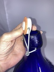 Casadis Milano Cobalt Glass Wine Bottle Jug Jus De Fruits No Chips
