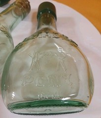 Set Of 3 Almaden Pony 187 ML Bottles Vineyards Green Glass