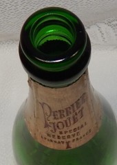 Vintage 1982 Perrier Jouet Special Reserve Hand Painted Empty Champagne Bottle