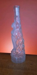 Vtg Jeanne D Arc Glass Hand Made Water/ Wine / Spirit Bottle Depose France