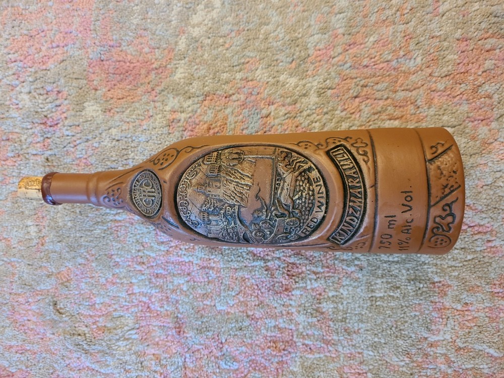 Kindzmarauli Georgian Ceramic Clay Red Wine Bottle 3D Design