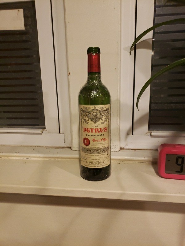 Petrvs Pomerol Grand Vin 2002 Empty Bordeaux Bottle with Cork