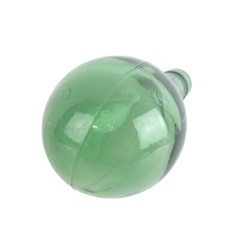 Antique Early 1900s Hand Blown Torpedo Round Bottom Green Glass Wine Bottle