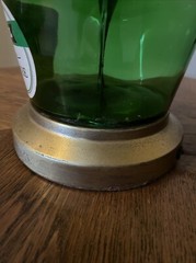 Vintage Handmade Wine Bottle Electric Table Lamp Charles Fournier 1/2 Gallon