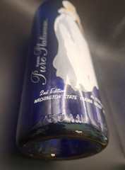 Kestrel Marilyn Monroe Cobalt Blue Collectible Wine Bottle Cut Vase Yakima Val.